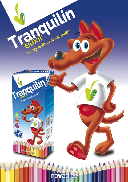 Novadiet - TRANQUILIN Jarabe con Zumo Concentrado de Manzana, Mezcla de Plantas, Fructosa - Promueve un Sueño Fisiológico, Ayuda a Mantener la Tranquilidad y Relajación - Relajante Natural - 150 ml