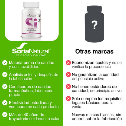 Soria Natural Silicio Liberación Sostenida 60x800 mg