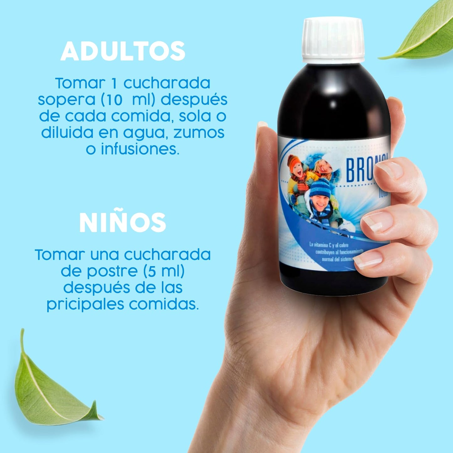 Jarabe tos expectorante niños y adultos - Espadiet Bronsi Total Jarabe para tos natural - Alivio de garganta, tos, reforzar sistema inmune - Pino, Propóleo, Vitamina C, Vitamina A - 250 ml