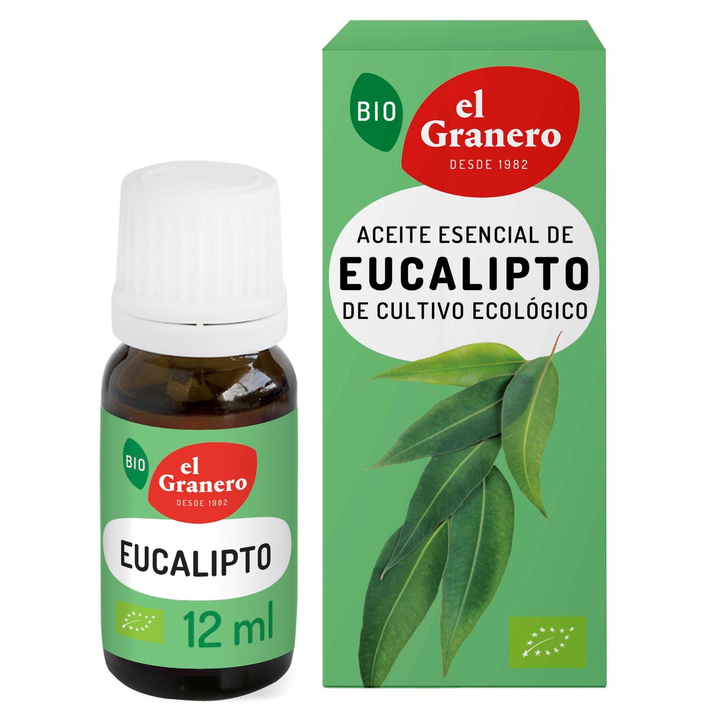 El Granero Integral - Aceite Esencial de Eucalipto Bio - 12 ml - Sin Mezclar con Otros Aceites - Ayuda a la Correcta Salud Respiratoria - Purificador de Ambiente