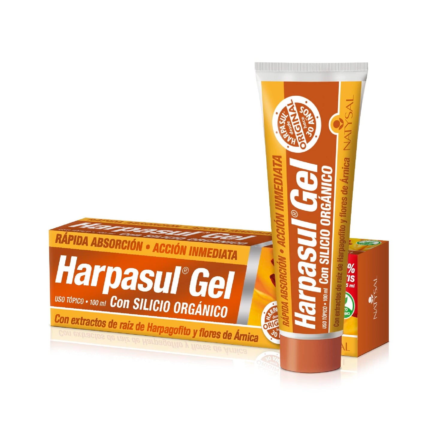 HARPASUL® GEL 75+25 ml | Gel Activo con Efecto Frío - Calor | Masaje Corporal | Cuello, Hombros, Espalda, Piernas | Con extractos de Harpagofito y Árnica | Gel Defatigante | Natysal