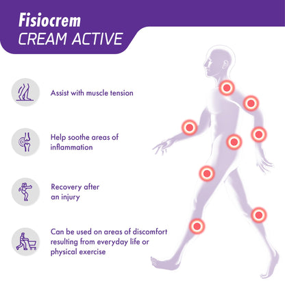 FISIOCREM GEL ACTIVE | 250ml | Preparación Músculos y Ligamentos | Vida cotidiana o ejercicio físico | Crema Masaje | Melaleuca, Árnica, Hypericum Perforatum, Calendula