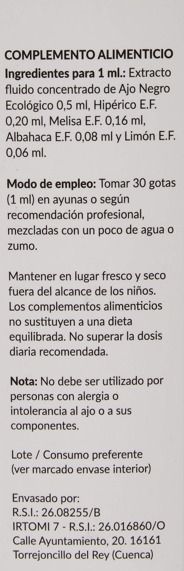 Allium Noir CALM: Extracto Concentrado de Ajo Negro Ecológico para la ansiedad y el estrés - Formato en gotas de 30ml. (1 mes)