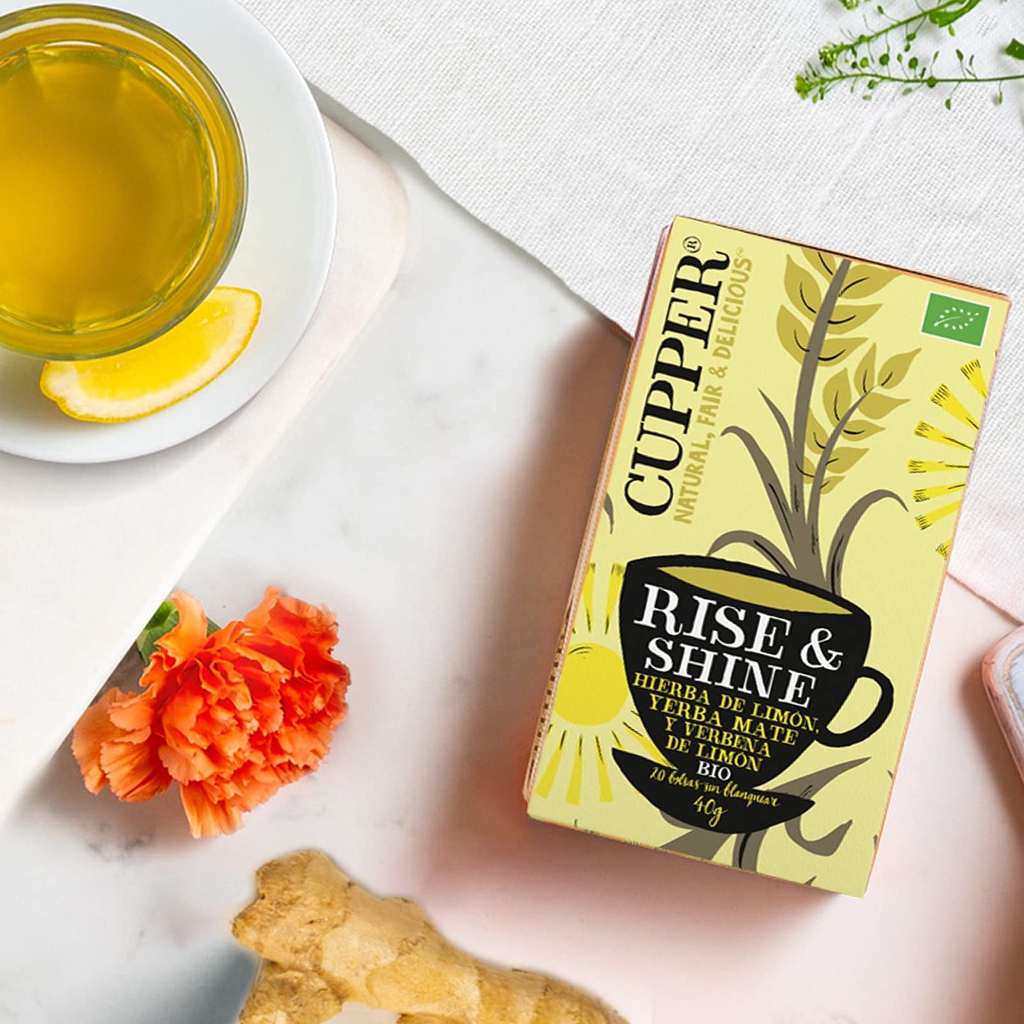 Cupper Infusión Ecológica Rise&Shine, 20 Bolsitas
