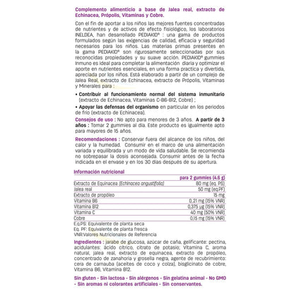 PEDIAKID – Gummies Inmuno - Fórmula Natural con Delicioso