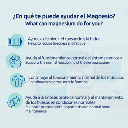 MAGNESIO + B6 | 60 comp. Cansancio-Huesos-Músculos | Natysal