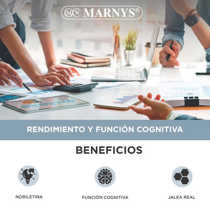 MARNYS Nobiletil Desarrollo Mental con Vitamina B5, B9, Jalea Real, Nobiletina 20 Viales