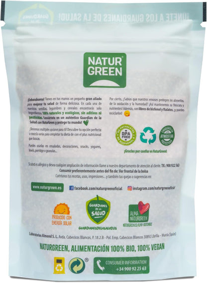NaturGreen - Semillas de Sésamo Crudo BIO, Semillas de Ajonjolí Ecológicas, Sin Gluten - 225 g
