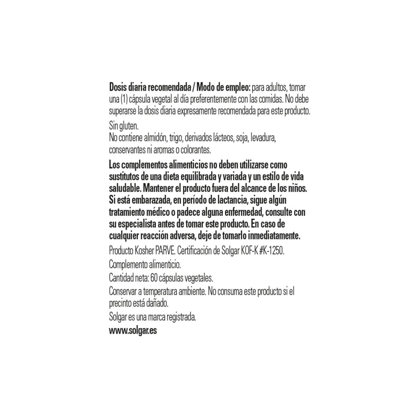 Solgar Vitamina D3 (Colecalciferol) 4000 UI (100 µg) Cápsulas vegetales