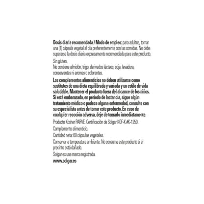 Solgar Vitamina D3 (Colecalciferol) 4000 UI (100 µg) Cápsulas vegetales