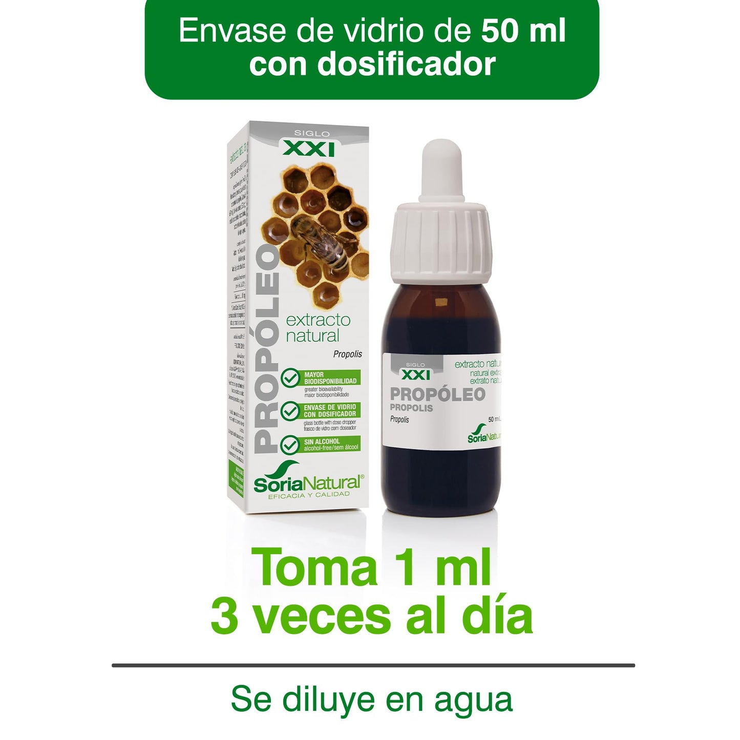 Soria Natural Própoleo Extracto Puro 100% Natural - Complemento Alimenticio con Propolis - Aumenta las Defensas y Regula Sistema Inmunológico, Antiséptico y Antiinflamatorio
