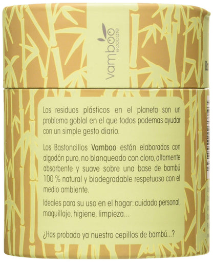 Vamboo Bastoncillos Algodon Bambu 200 U 100 ml