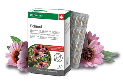 Salus - Echinol Complemento Alimenticio - 80 Cápsulas - Contribuye al Fortalecimiento del Sistema Inmunitario - Elaborado con Extracto de Equinácea Purpúrea