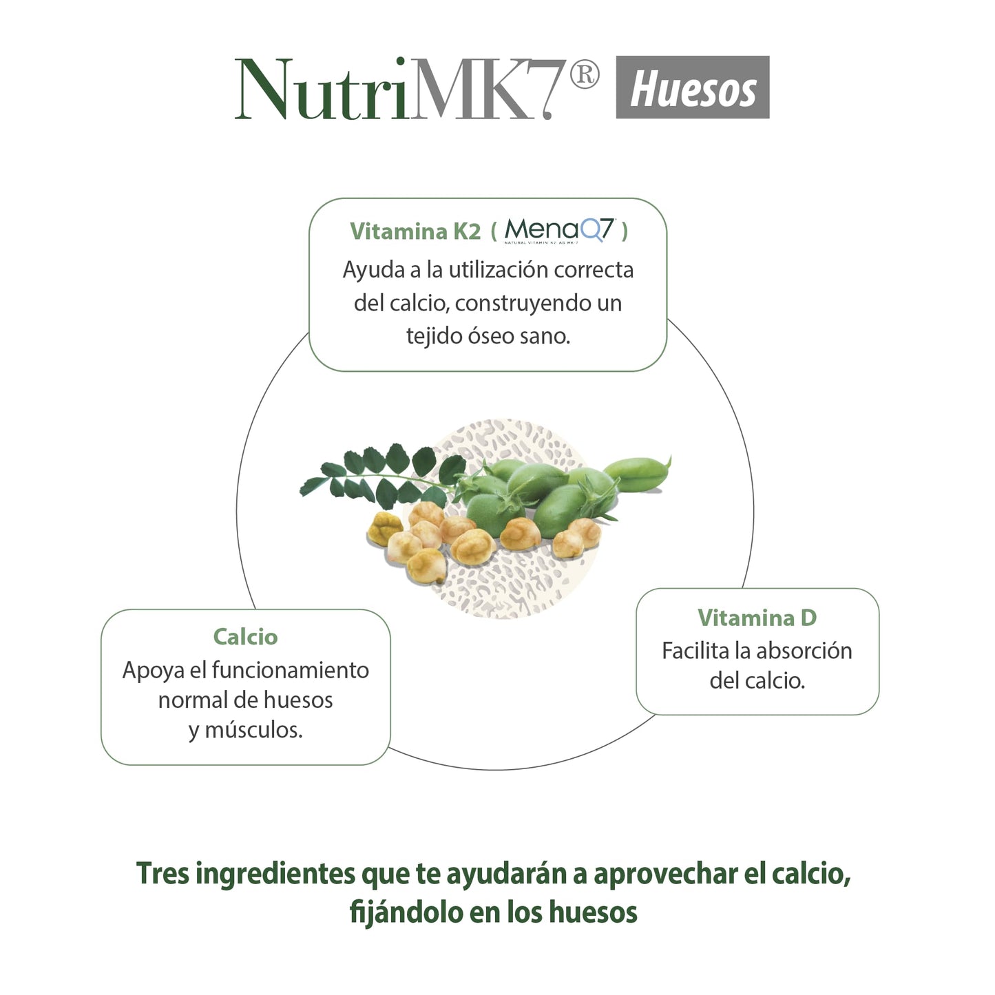 Cien Por Cien Natural Nutrimk7 Huesos 60Cap. 0.05 50 g