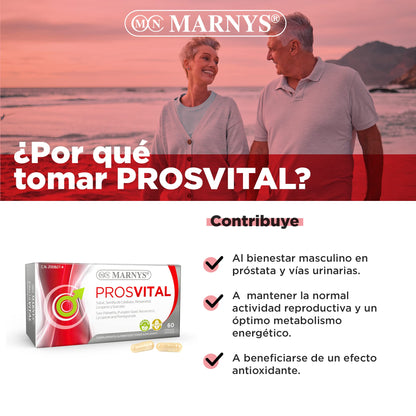 Prosvital, Bienestar de la Próstata, Facilita El Bienestar Masculino En Próstata y Vías Urinarias, 60 Cápsulas Vegetales