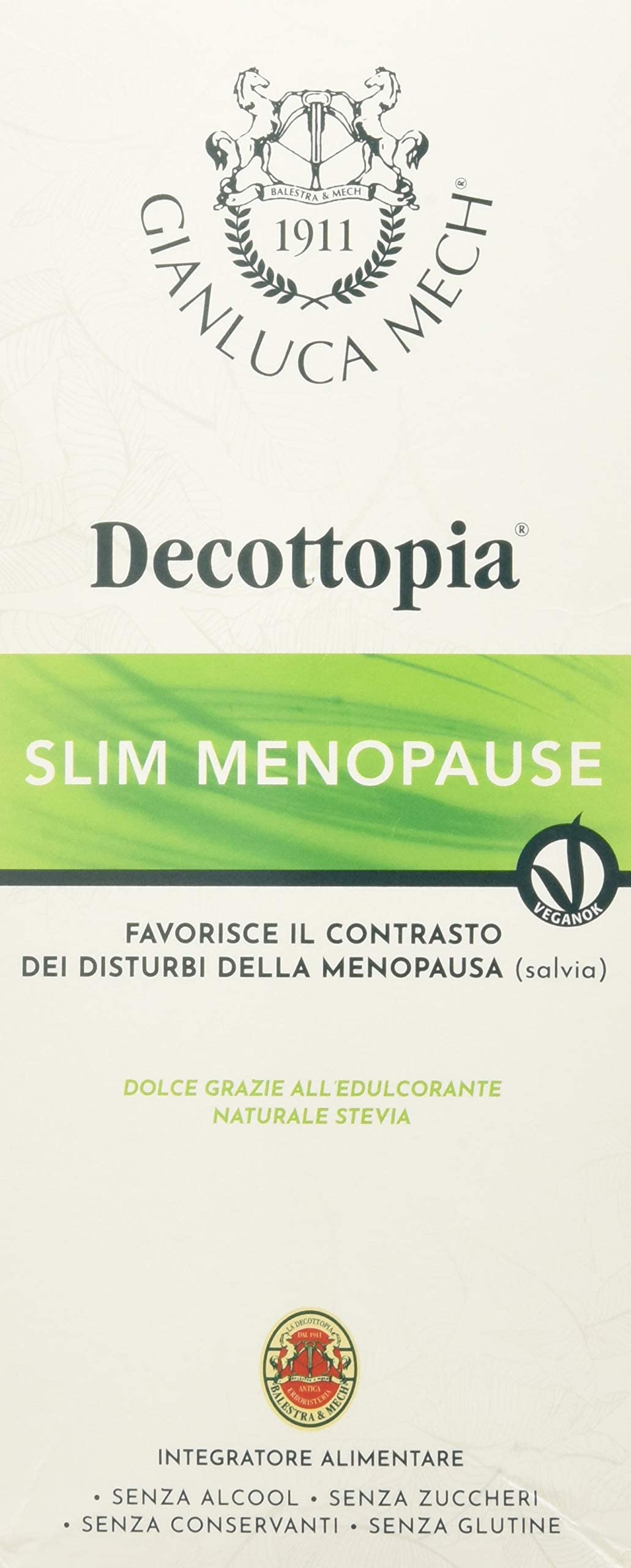 Gianluca Mech - Slim Menopause, Suplemento Menopausia Keto de 500 ml, Ayuda a Regular la Sudoración, con Rodiola y Salvia, Vegano