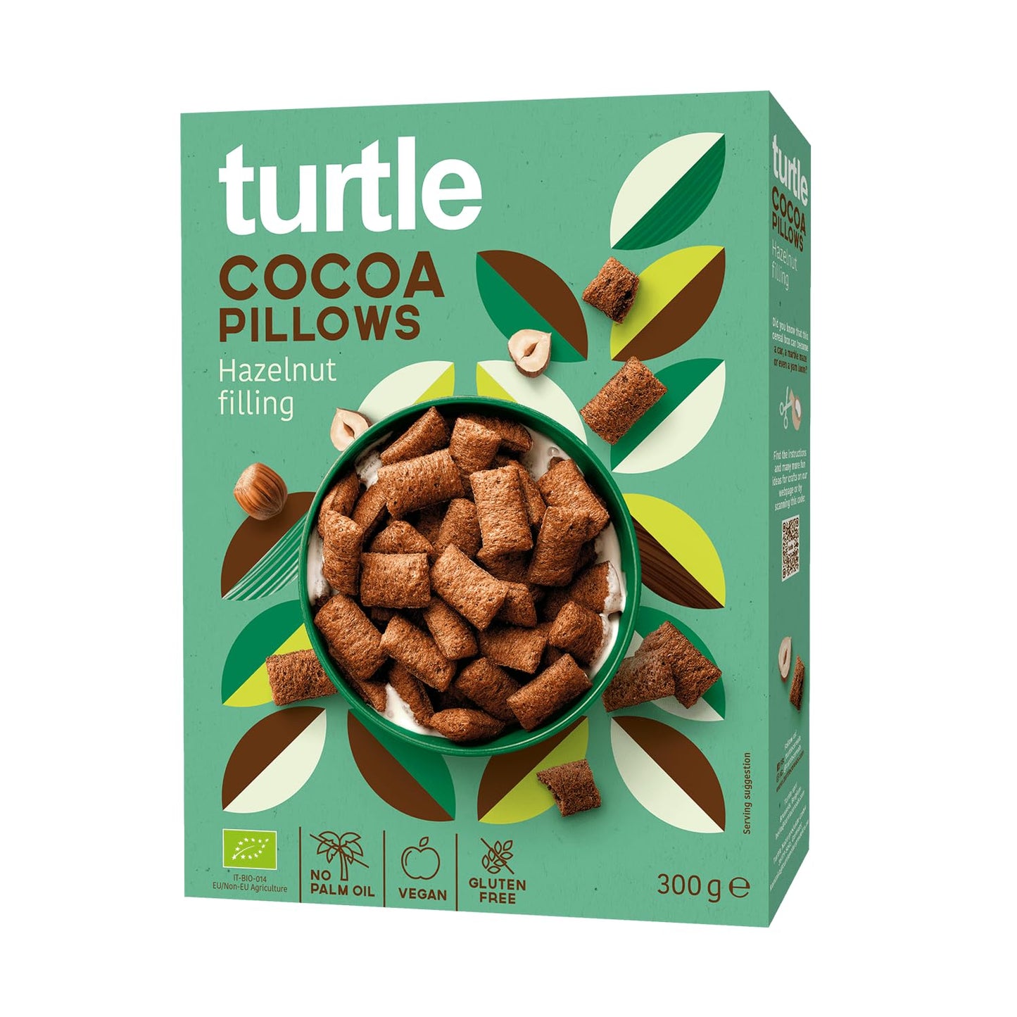 Cocoa pillows with hazelnut filling Bio sin gluten 300 g