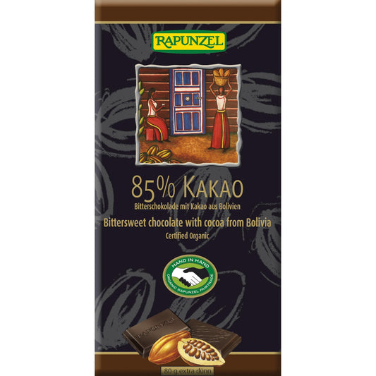 Rapunzel Tableta Chocolate 85 Cacao Rapunzel 80G 100 g