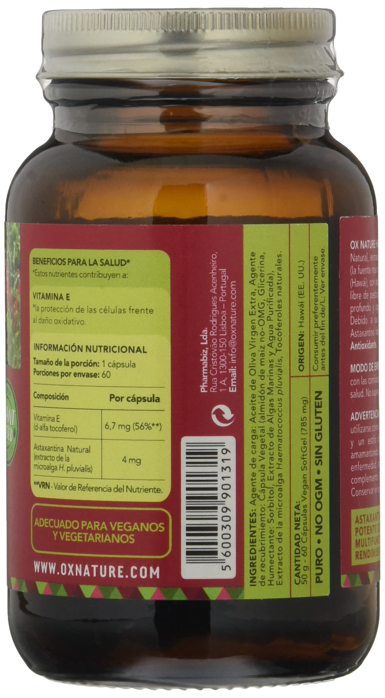 Hawaiian Astaxanthin 60 Capsulas