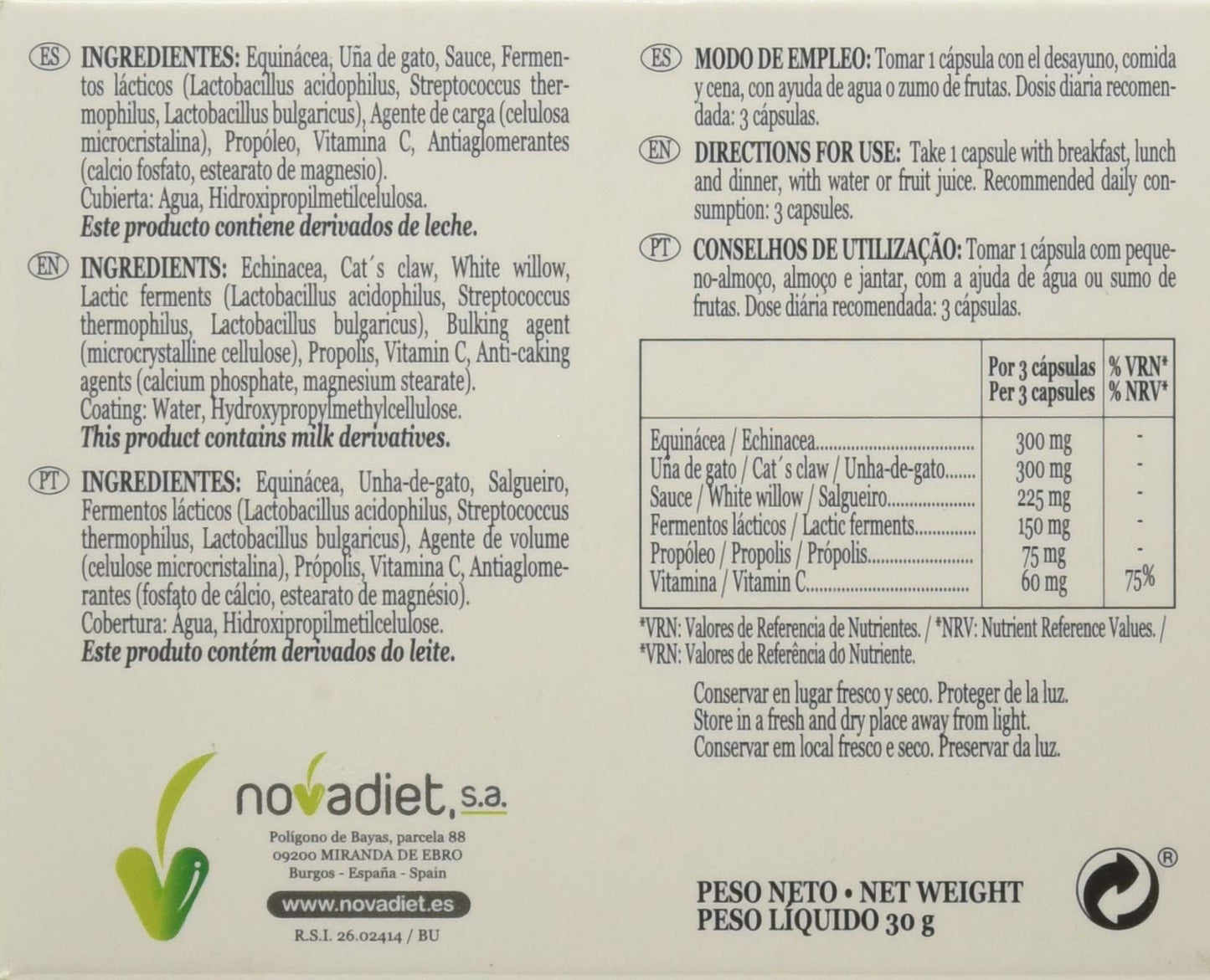 NOVA DIET ECHIDIET 60 Caps