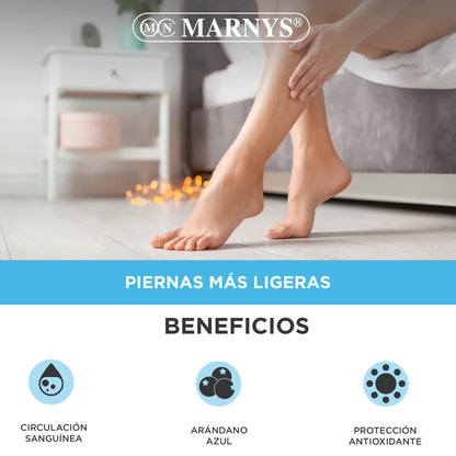 Circuven Plus MARNYS, Arándano Azul Útil para la Circulación Venosa, Piernas Más Ligeras, Disminuye la sensación de Piernas Cansadas, 20 Viales bebibles de 10 Ml
