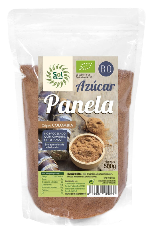 SOLNATURAL AZUCAR PANELA Bio 500 g, No aplicable