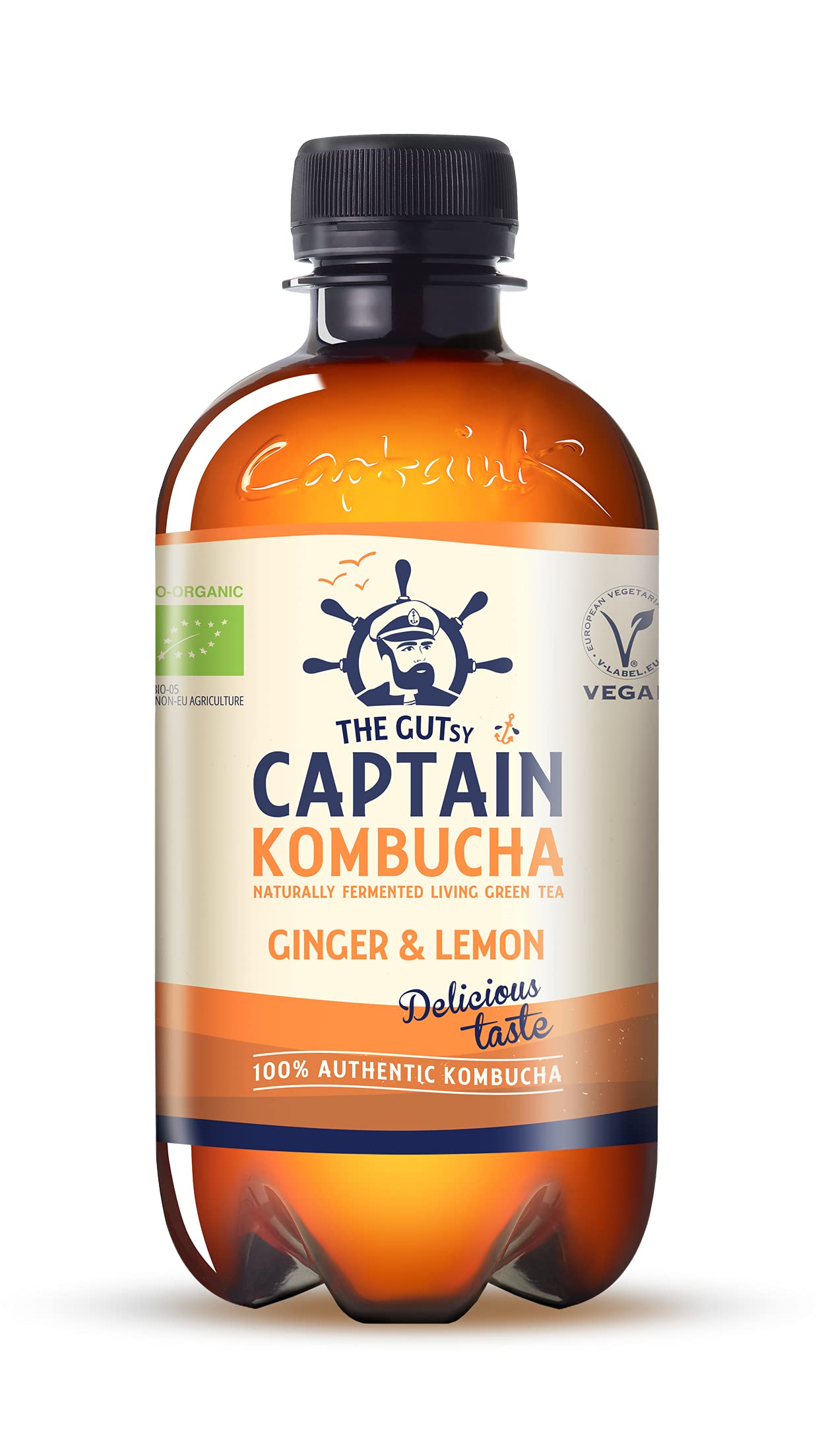 Captain Kombucha Ginger Lemon, 400 ml, 1 unidad