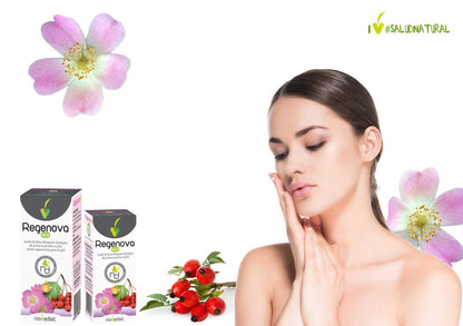 Novadiet - REGENOVA ECO 50 ML con Aceite de Rosa Mosqueta Ecológico - Regeneración y Hidratación Profunda - Promueve Cicatrización y Mejora de Manchas - Uso Externo - Envase 50 ml