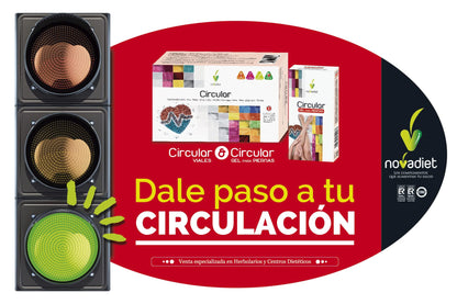 Novadiet - Circular Viales con Rusco, Rutina, Mirtilo, Castaño de Indias, Meliloto, Ginkgo, Ayuda a la Circulación Venosa, Reducir la Hinchazón, la Pesadez en Piernas Cansadas - 20 Viales
