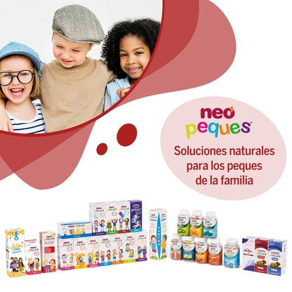 NEO PEQUES | Gummies Probiotic | 30 Gominolas | Beneficiosas para el Sistema Digestivo y las Defensas | Con Probióticos y Vitaminas del Grupo B | Caramelos Masticables para Niños | Sabor Fresa