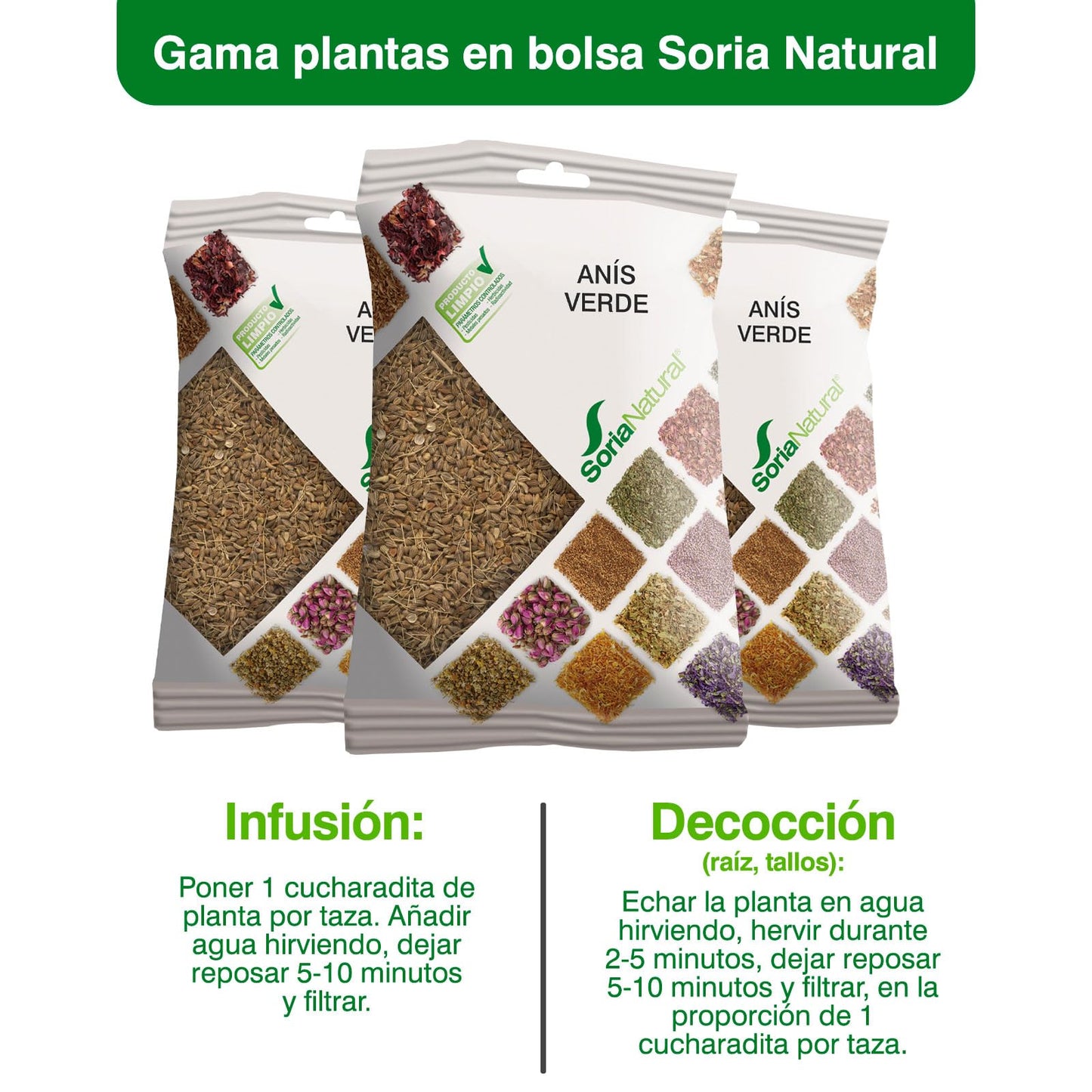 Soria Natural Anis Verde Bolsa 60Gr.