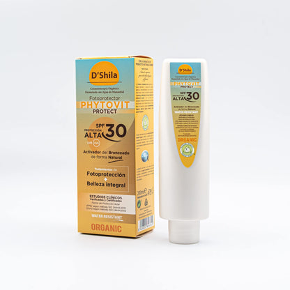 Bronceador PHYTOVIT SPF30 · Activador del bronceado de forma natural 200 mL D’Shila | Protege eficazmente de la radiación solar, incluso en exposiciones solares prolongadas | Fortalece la barrera natural de la piel | bronceado más rápido y seguro | Protec