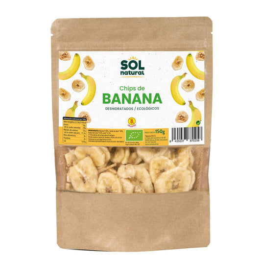 SOLNATURAL Chips DE Banana Bio 150 g, Estándar, Único