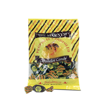 Caramelos de Propóleo con Miel MARNYS, Suaviza la Garganta y Picor, Caramelos con Agradable a Miel y Propóleo, Dulce sabor a Miel Natural - 60gr
