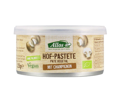 Allos Paté Vegetal Con Champiñones Bio, 25g