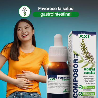 Soria Natural Composor 18 Regastril Complex – Con Caléndula, Milenrama, Regaliz, Malvavisco y Cúrcuma – Favorece la Protección Gástrica - Ayudan a Proteger la Mucosa Gastrointestinal - 50ml