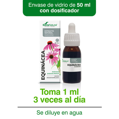 Soria Natural Extracto de Equinácea - Refuerza tus defensas de forma natural - Ayuda al sistema inmunológico - Extracto de Planta 100% Natural Alta Absorción - Botella con 50ml