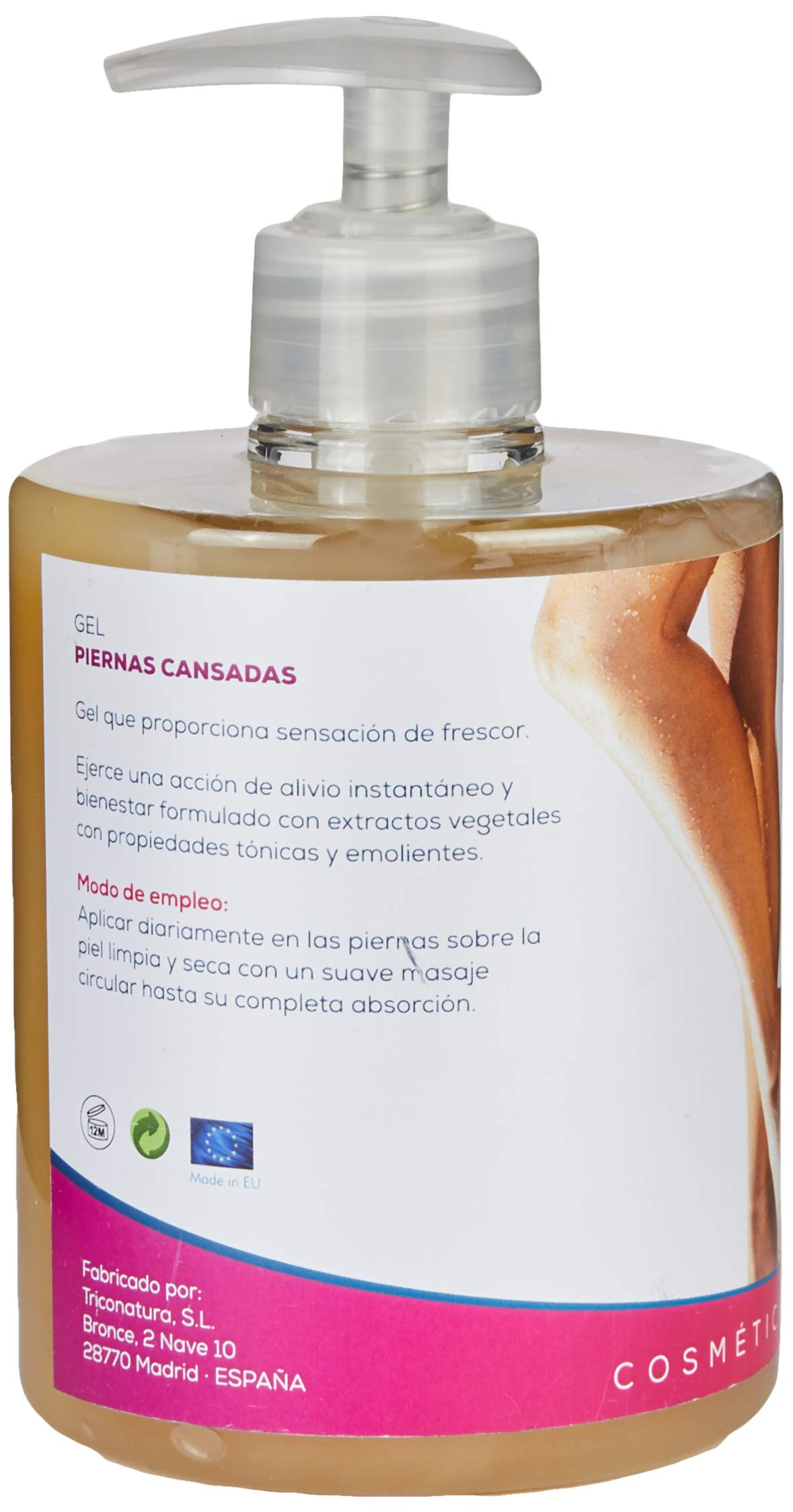 TRICONATUR Gel PIERNAS CANSADAS Efecto Frio, Negro, 500 ml (Paquete de 1)