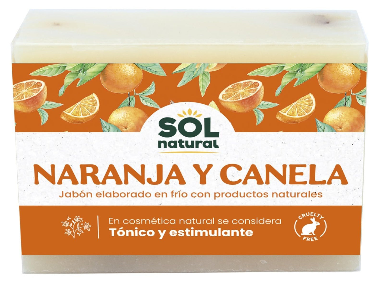 SOLNATURAL JABON DE Canela Y Naranja 100 g, Estándar, Único