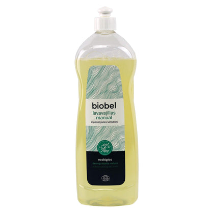 Biobel - Lavavajillas Manual - 100% Natural - Limpia, Desengrasa y Abrillanta - Aroma de Limón - Indicado para Pieles y Manos Sensibles - Apto para Utensilios de Cocina - 5 L