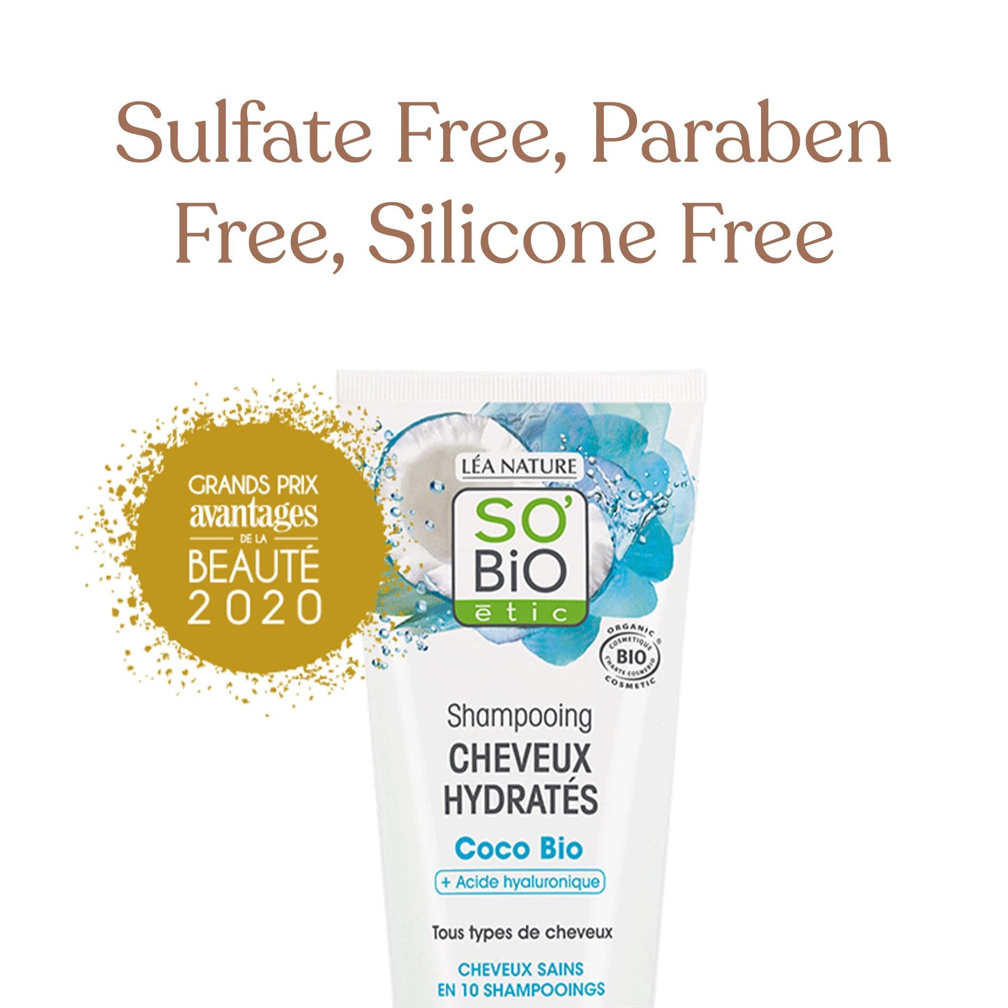 So'bio Etic Shampooing cheveux hydratés coco - Le tube de 250 ml