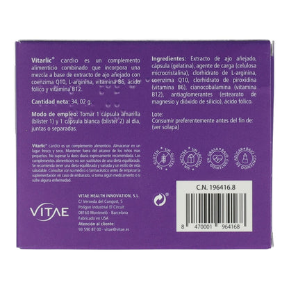 Vitae Vitarlic Cardio 60Cap. 1 Unidad 100 g