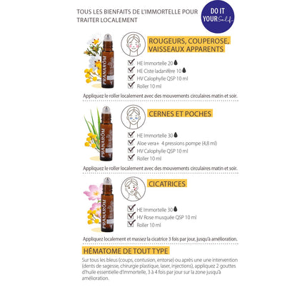 PRANAROM - Siempreviva ORGÁNICA - Aceite esencial quimiotipado - Cuidado de la piel y la tristeza - 100% puro y natural - HECT - 5ml
