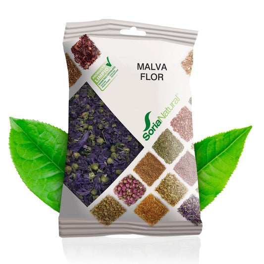 Malva flor bolsa soria natural