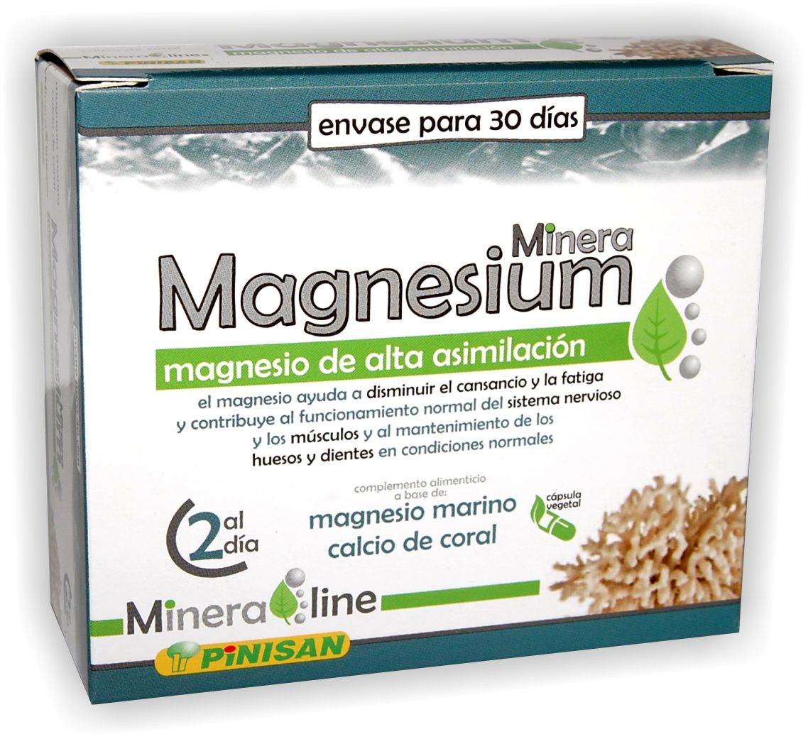 Minera Magnesium Pinisan 60 Cápsulas Alta Absorción y Biodisponibilidad