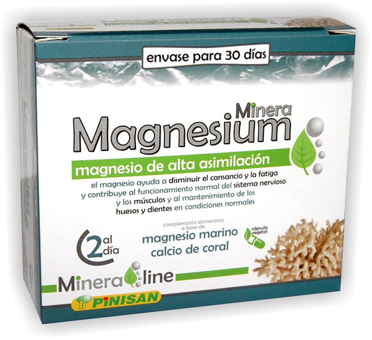 Minera Magnesium Pinisan 60 Cápsulas Alta Absorción y Biodisponibilidad
