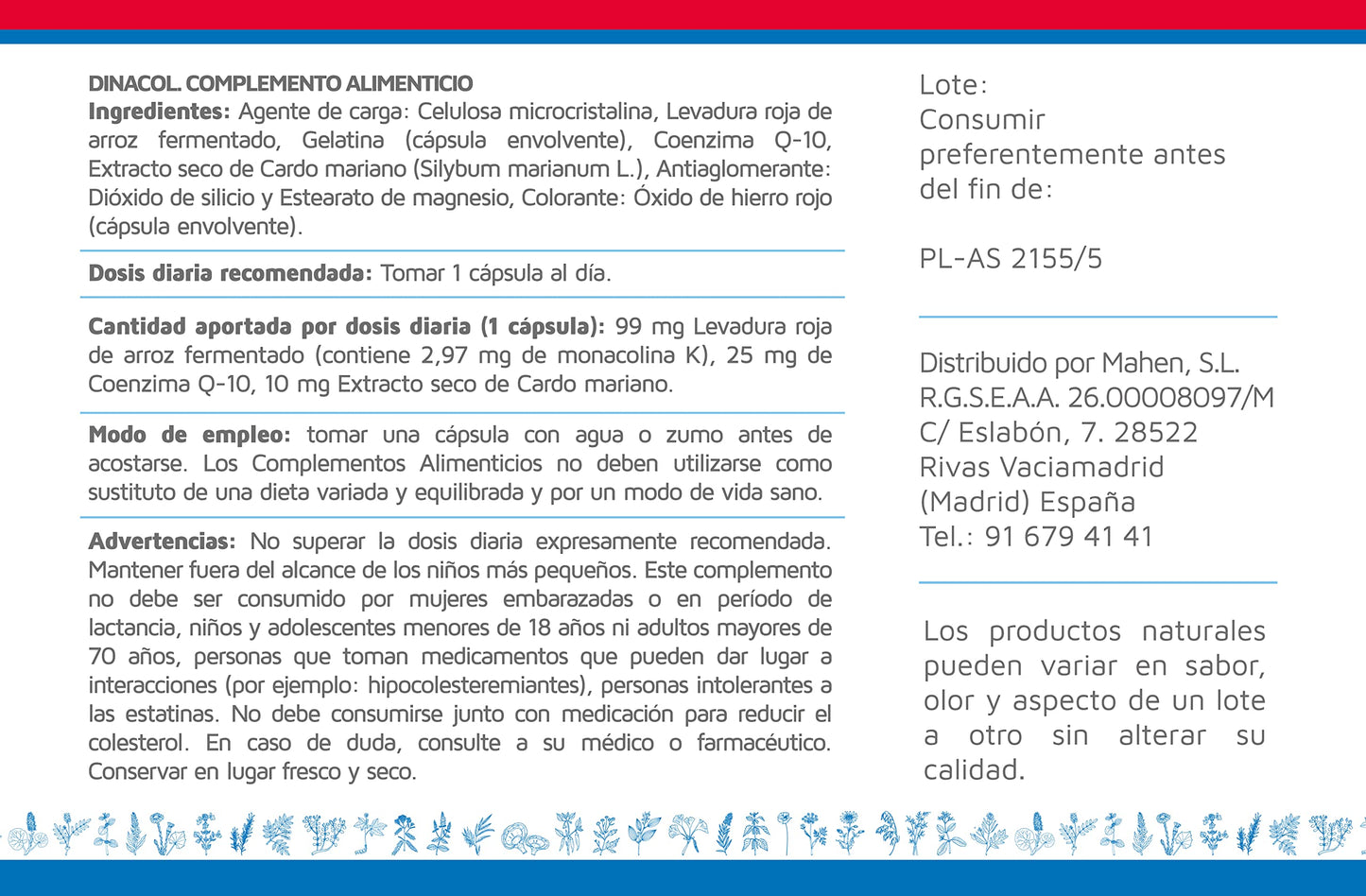 Dinadiet Dinacol 30 Cápsulas