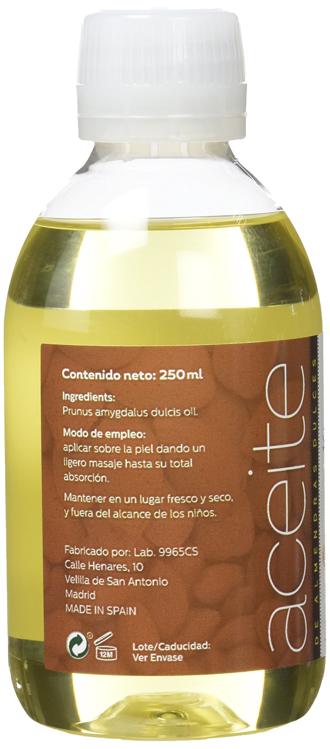Sotya Health Supplements, Aceite de Almendras Dulces, 250 ml
