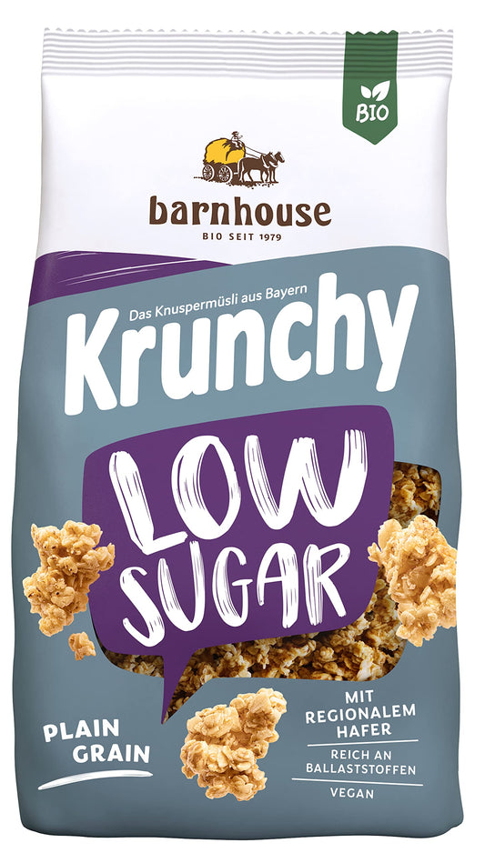 MUESLI KRUNCHY LOW SUGAR avena 375gr.BIO VEGAN