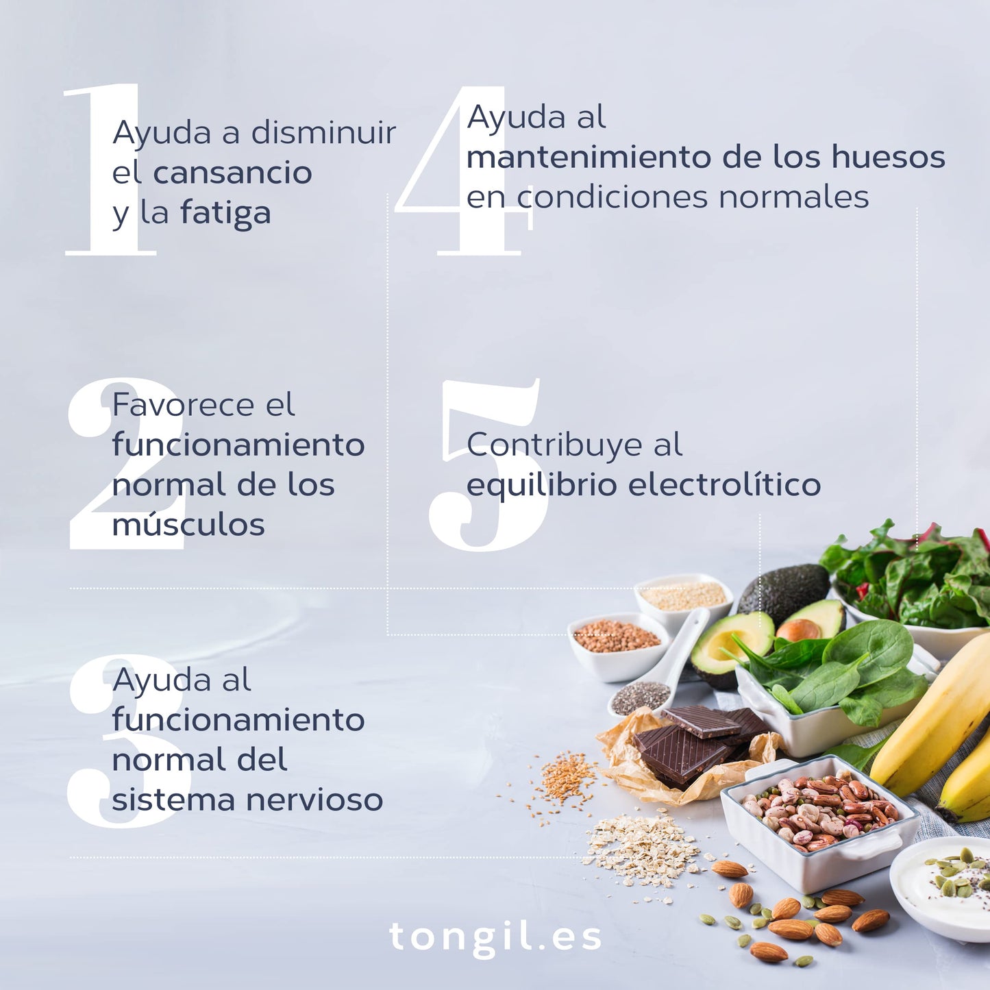 Glicinato de Magnesio Estado Puro | 375 mg de Magnesio Elemental | Bisglicinato de Magnesio 1200mg + Magnesio Marino 675mg | Alta Concentración, Suave para el Estómago, Vegano | 60 Cápsulas TONGIL